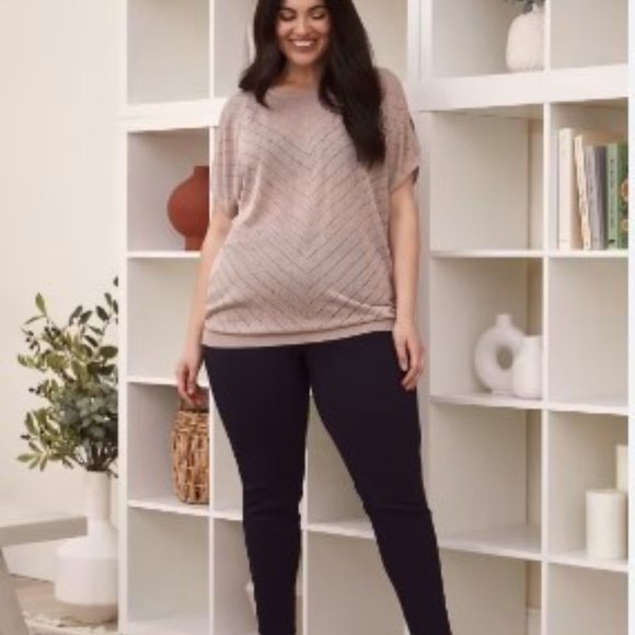 NWT LAURA COLD SHOULDER SHORT SLEEVE SWEATER - Picture 4 of 4